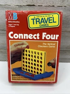 Vintage Travel Connect Four Game w/ Box 1989 Milton Bradley - Complete - Picture 1 of 9