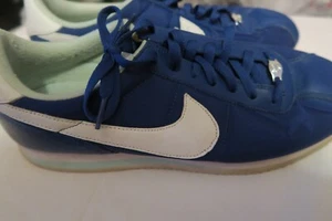 Nike Cortez Basic Nylon Mens 13 Dark Treasure Blue Mint Sneakers Rare 476716-402 - Picture 1 of 11
