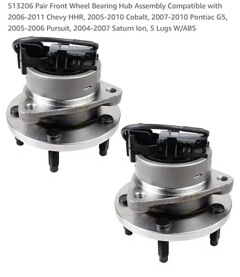 (2) 513206 - Wheel Bearing and Hub Assembly, Front 19259801 Chevy,Pontiac,Saturn — 第 1/4 张图片