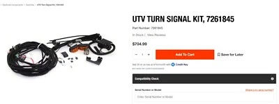 Bobcat UTV Turn Signal Kit 7261845 - New In Box - Image 1 of 3