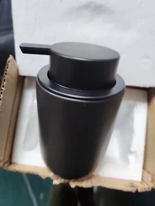 Wenko Badi Matt Black Ceramic Soap Dispenser - Picture 1 of 8