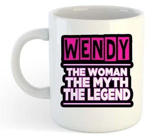 Taza Wendy - The Woman, The Myth, The Legend - Nombre Personalizado Funky Regalo - Imagen 1 de 1