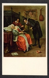 JAN STEEN "A Physician Visiting A Sick Girl" Unused Art Postcard Near Mint - Foto 1 di 2