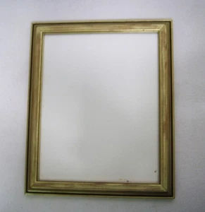 Vintage Wood Ornate Distressed Gold 11.75 x 9.75" Picture Frame Hang or Stand - Picture 1 of 8