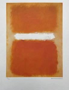 MARK ROTHKO - White stripe on beige - signed, numbered 162/200, 50x65cm - Picture 1 of 5