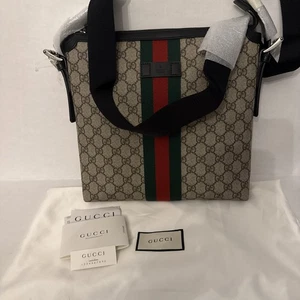Gucci Ophidia GG Web Schultertasche klein beige/braun Canvas - Bild 1 von 13