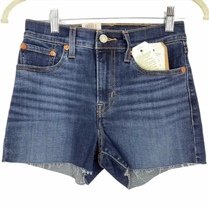 Pantalones cortos de mezclilla de tiro alto Levi’s talla 00/24 azul - Imagen 1 de 6
