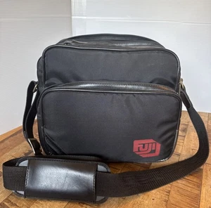 Vintage 90s Fuji Camera Bag Black Multi Pockets w/Adjustable Strap S-1BKN - Picture 1 of 4