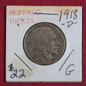 1918-D BUFFALO NICKEL - Picture 1 of 2