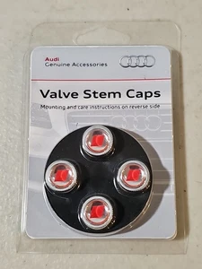 Audi Valve Stem Caps. Set of 4. Factory Sealed  - Picture 1 of 2