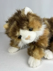 Peluche TY Jumbles il gatto Calico marrone arancione tabby 12” realistico animale domestico anziano - Foto 1 di 16