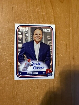 Béisbol vintage de ónix 2024 - Scott Boras - en tarjeta Prospect automático Foto 1 de 3