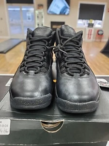 Air Jordan 10 Retro NYC "BLACK DRK GREY METALLIC GLD" Größe 9 NEU KARTONSCHADEN - Bild 1 von 8