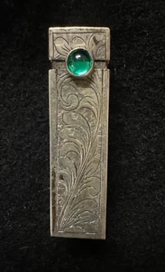 Estuche para lápiz labial italiano vintage 800 plateado - Imagen 1 de 4