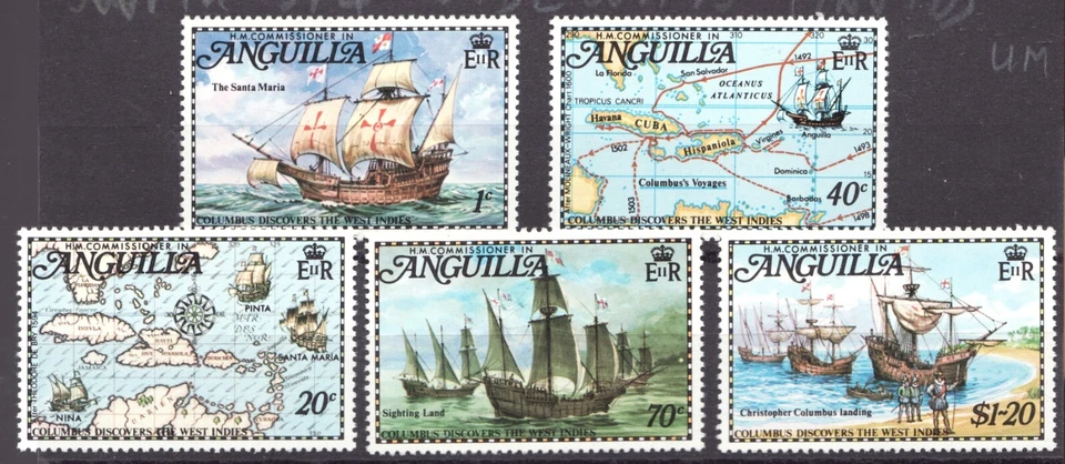 1973 Anguilla Sc# 174-78 - Columbus discovering West Indies - MH stamp set - Image 1 of 1