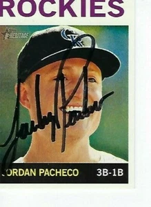 Jordan Pacheco signiert 2013 Topps Heritage #245 - Colorado Rockies - Bild 1 von 1