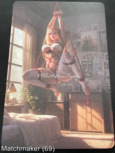 Matchmaker Spicy Waifu NSFW A5 Size Card Board Unknown Sexy Anime Girl Tie Up - Picture 1 of 3