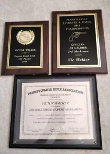 AMERICAN RUST Set Original TV Series Prop Victor Walker Awards Plaques - Picture 1 of 3