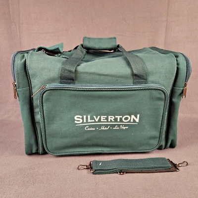 Silverton Casino Las Vegas Travel Gym Bag Green Canvas Carry On Luggage 18x12x10 - Image 1 of 4