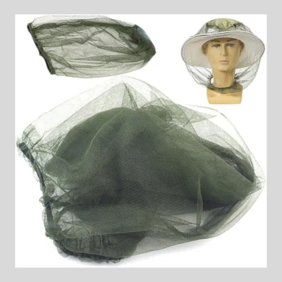 Mosquito Head Net Midge Head Face Net Mesh Nylon for Outdoor Hiking Bee Fly - Image 1 of 4
