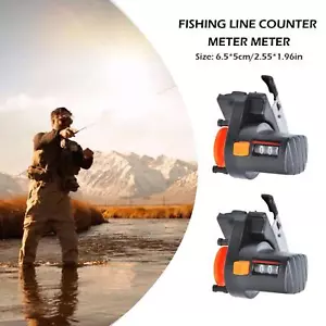 Lenza da Pesca Contatore Clip su Canna Meter Gauge Depth Finder Digital Jigging, - Foto 1 di 11