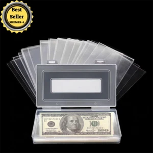 Currency Sleeves Clear Paper Money Holders Stamp Storage (100).................. - Picture 1 of 12