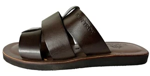 Ivan Troy Leder Italienische Sandalen Herren Braun Schuhe Handarbeit Beto - Bild 1 von 11