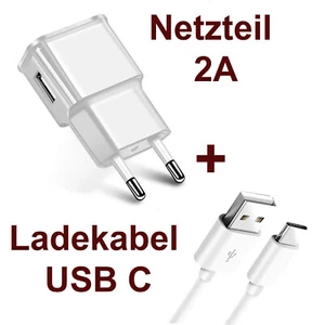 2A Schnell Ladegerät / USB-C Kabel  für Samsung Galaxy Huawei Xiaomi - Bild 1 von 7