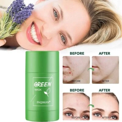 Face Clean Mask Green Tea Cleansing Stick Mask Smear Acne Shrink Blackhead Moist - Image 1 of 4