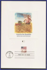 USA5 #1890 U/A FLEETWOOD PROOFCARD FDC Flag and Anthem "Amber waves of Grain" - Picture 1 of 1