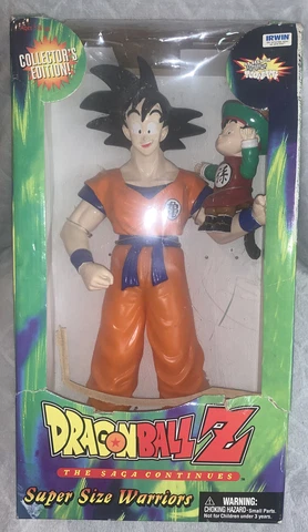 1999 Irwin Toys Dragonball Z Super Size Warriors Goku & Gohan 16" Figures in Box Cover