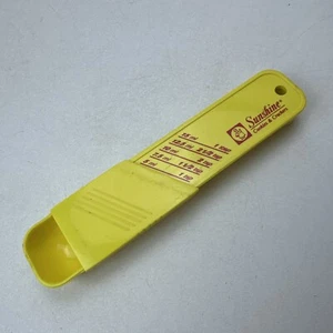 Vintage Yellow Measuring Spoon Advertising Sunshine Cookies Crackers 1tsp-1tbsp - Picture 1 of 17