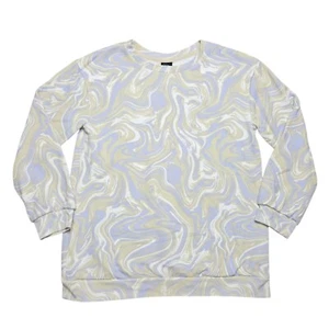 Art Class Sweater Girls Large 10 Blue Pullover Sweatshirt Geometric Long Sleeve - Picture 1 of 12