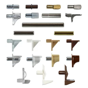 * 5mm Shelf Supports Studs for Kitchen Cabinets Cupboard Shelves Pick TYPE, QTY+ - Picture 1 of 27