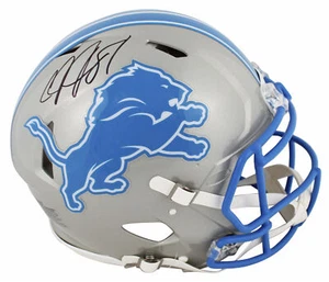 Lions Calvin Johnson Signed 2024 Full Size Speed Proline Helmet BAS Witnessed - Picture 1 of 3