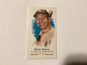 2007  Topps  Allen & Ginter's Mini A & G  Back ( MICKEY MANTLE #7 )