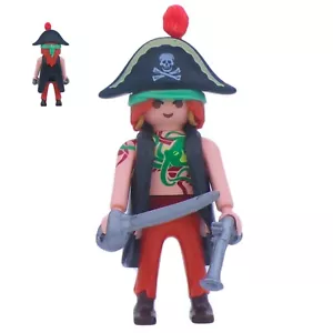 Playmobil figura capitán pirata sombrero espada pistola barco suelto - Imagen 1 de 1
