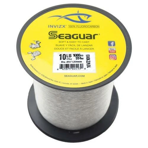 Seaguar Invizx Fluorocarbon Clear Fishing Line 1000 Yards Vz1000 Select Lb Test - Image 1 of 1