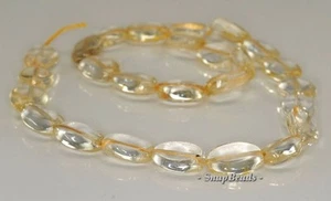 17X13MM CITRINE QUARTZ GEMSTONE OVAL LOOSE BEADS 7.5inch - Picture 1 of 3