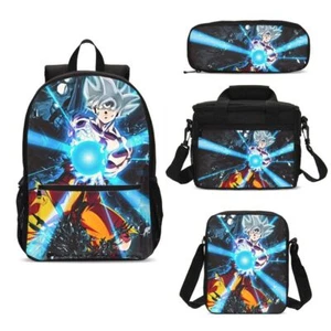 Dragon Ball Z Blue Goku Kids School Backpacks Inusulated Lunch Bag Pen Pouch Lot - Imagen 1 de 19