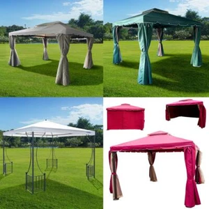 Aluminium Gazebo Marquee Canopy Pavilion Patio Garden Party Tent 3 x 4m / 3 x 3m - Picture 1 of 87