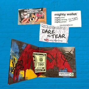 BATMAN VS SUPERMAN MIGHTY WALLET LOOT CRATE DYNOMIGHTY DESIGN TYVEK Father’s Day - Picture 1 of 6