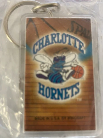 Charlotte Hornets NBA Vintage Key Chain Acrylic WinCraft    Set Of 4       C Cover