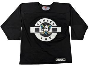 Vintage CCM NHL Center Ice Anaheim Mighty Ducks Hockey Jersey Men Medium Black - Picture 1 of 7