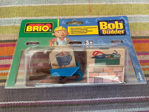 32814 BRIO Wooden Train Bob the Builder Bricklayer Accessories! NIB! Thomas Cover