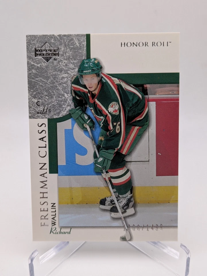 💥 RARE 2002-03 Upper Deck Honor Roll SP #/1499 Rickard Wallin #143 Rookie; Wild - Image 1 of 2