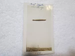 Original 1931 Graf Zeppelin Over Chicago AIRSHIP PHOTO - Picture 1 of 4