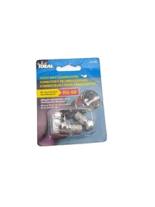 Coaxial cable Connectors Ideal 84-018 RG-59 F Twist-On Connector, 3 Pieces New - Picture 1 of 4