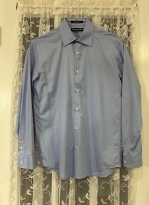Michael Kors Boys' Blue Button Down Long Sleeve Dress Shirt Size 18 - Picture 1 of 2