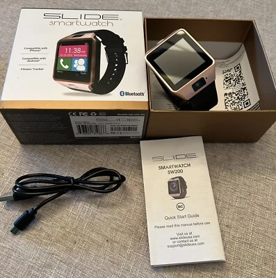 Slide Smartwatch Black Slide SW200 SMARTWATCH With IOS & ANDROID - Image 1 of 4